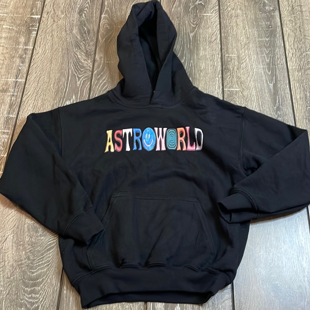 Astroworld Wish You Were Here Tour Black Hoodie Youth Size S